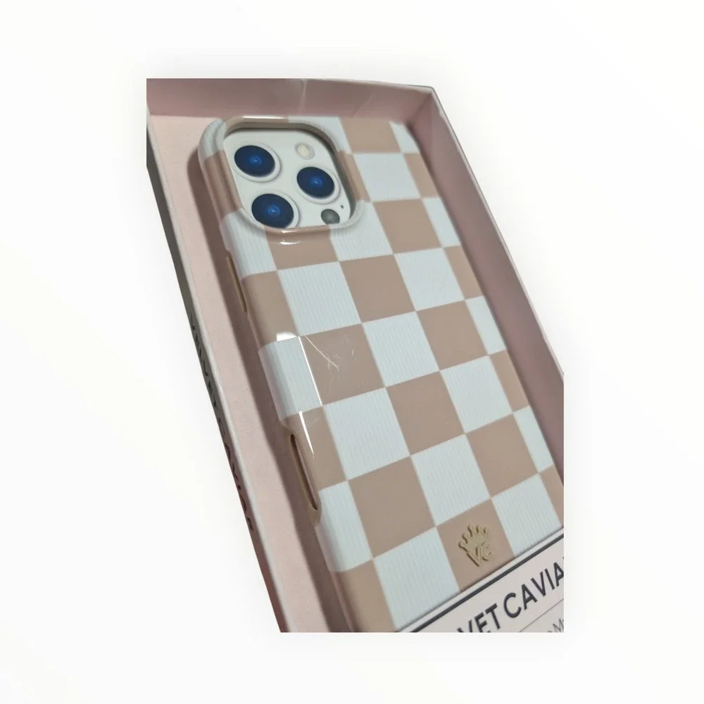 Nn6-NS Velvet Caviar Magsafe Case for Apple iPhone 16 Pro‎ Max - Checker Nude ⬇️